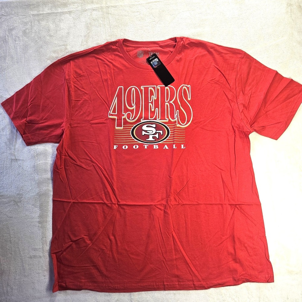 San Francisco 49ers Football T-Shirt Mens 2XL Red NFL Team Apparel NWT